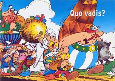 Quo Vadis - Asterix und Obelix Broschüre aus Pressemappe 1996