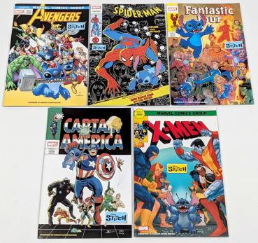 5x Disney Stich Variant, 1-5 von Panini