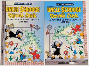 Free Comic Book Day 2014 Uncle $crooge & Donald Cover A&B each signed by Don Rosa