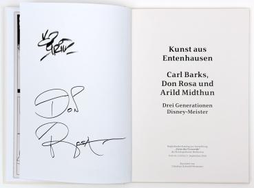 Preview: Ausstellungskatalog Kunst aus Entenhausen Hardcover signiert Don Rosa, Midthun