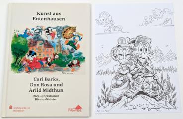 Ausstellungskatalog Kunst aus Entenhausen HCsign. Don Rosa, Midthun & sign. lim. Druck