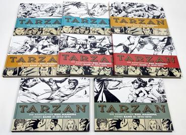 Tarzan: Die kompletten Russ Manning Strips Band 1-8 komplett Bocola, Top Zustand