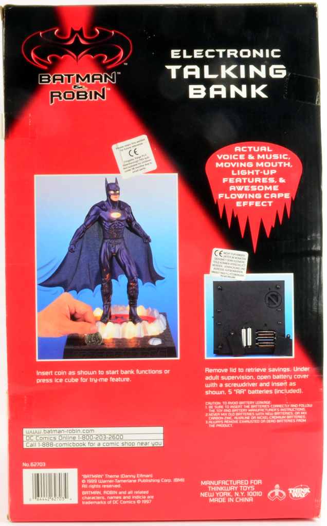 Comic und Spielzeug - BATMAN ELECTRONIC TALKING MONEY BANK - Batman & Robin  - THINKWAY TOYS 1997