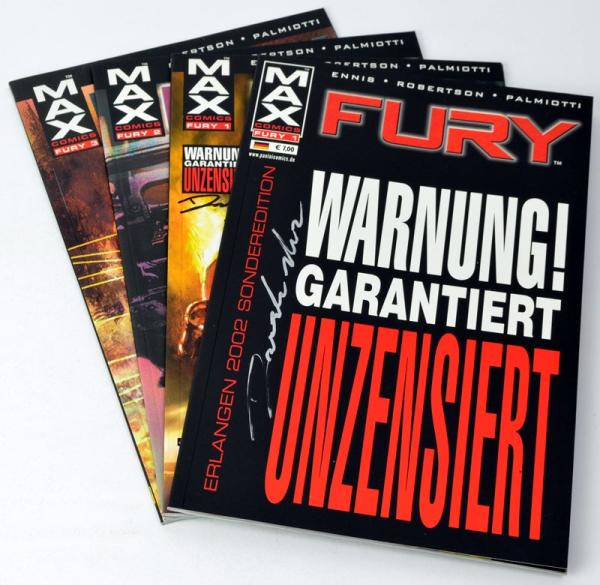 MAX Comics Fury Band 1 - 3, Band 1 Erlangen Sonderedition, signiert TOP