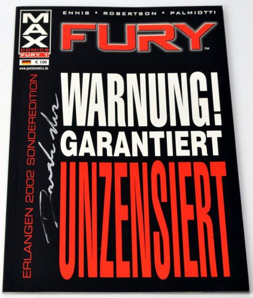 MAX Comics Fury Band 1 - 3, Band 1 Erlangen Sonderedition, signiert TOP