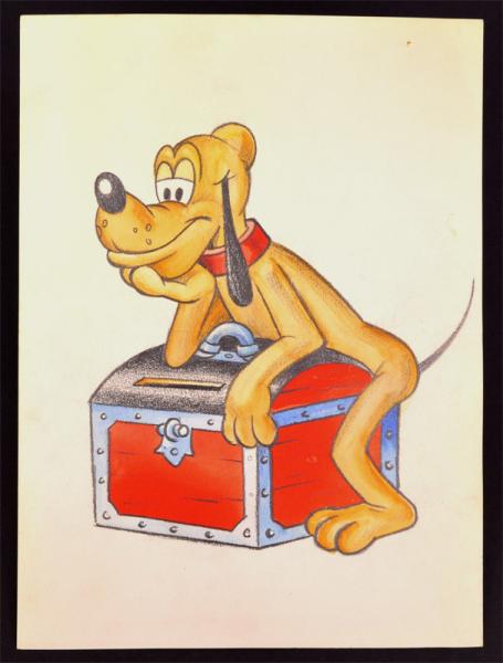 Pluto v. Micky Maus, Original Vorlage Heimo Spardose, Franz Roscher
