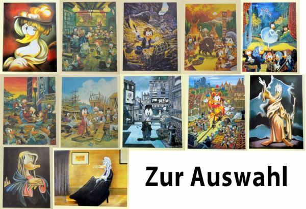 Duckomenta Kunst Drucke Donald Duck 49x69cm - zur Auswahl / pick your item