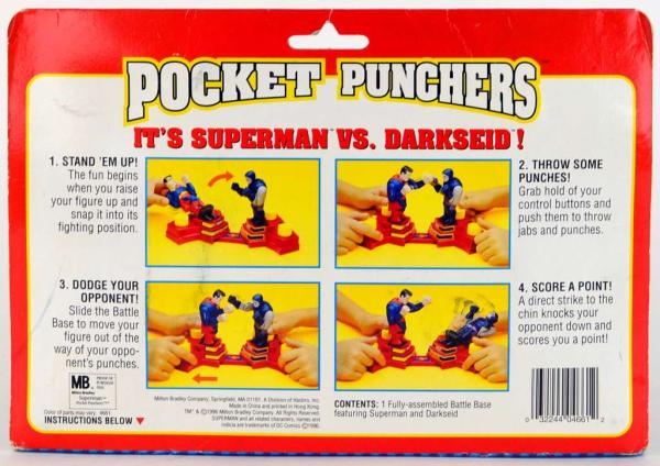 POCKET PUNCHERS - SUPERMAN VS. DARKSEID - MB 1996 - factory sealed