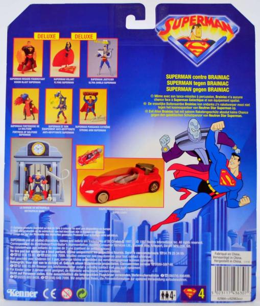 SUPERMAN & BRAINIAC Action Figure Set - Superman Animated - KENNER 1997