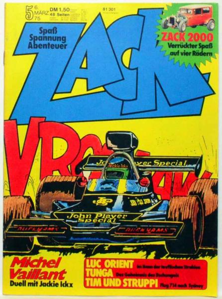 ZACK - Heft 5 / 1975 - Z: 1 mit Tim und Struppi / Koralle Verlag