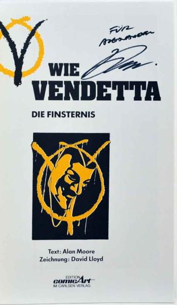 V wie Vendetta - Band 4 - signiert von David Lloyd - Carlsen  Verlag