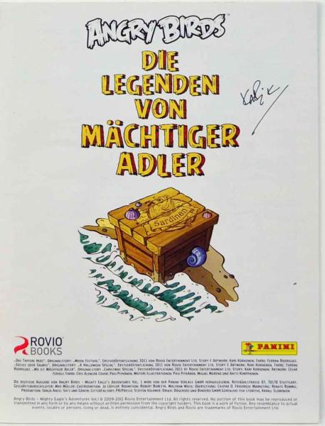 ANGRY BIRDS - Die Legenden von mächtiger Adler - SIGNIERT Kari Korhonen - Panini