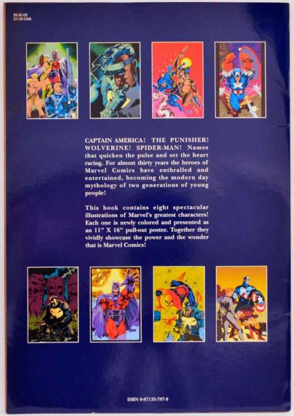 Marvel Comics Posterbook, Artwork by Jim Lee - 8 prints - Marvel 1991