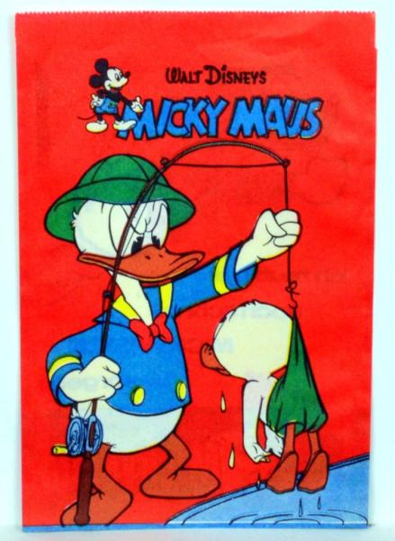 Mickyvision und Micky Maus Werbetüte / Papiertüte - Motiv Donald - TOP RARITÄT