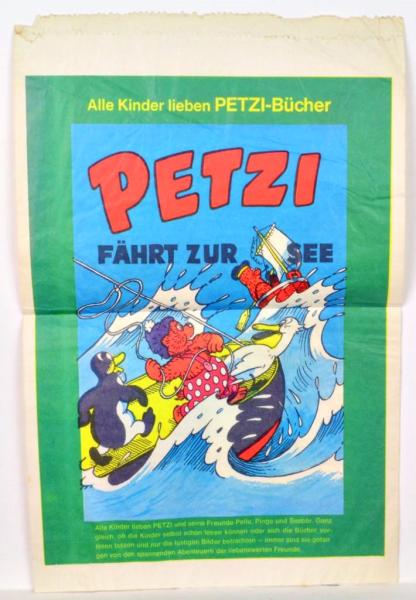 Tim und Struppi / Petzi Werbetüte vom Carlsen Verlag Anfang 1970