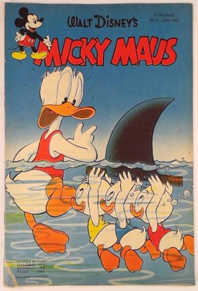 Micky Maus Heft 6 von 1953 - Original, kein Nachdruck - Ehapa