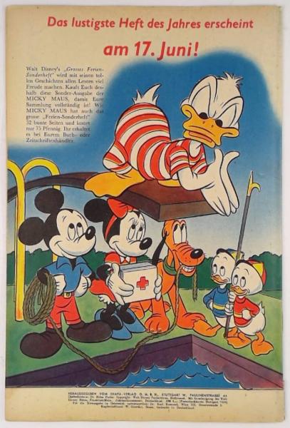 Micky Maus Heft 6 von 1953 - Original, kein Nachdruck - Ehapa
