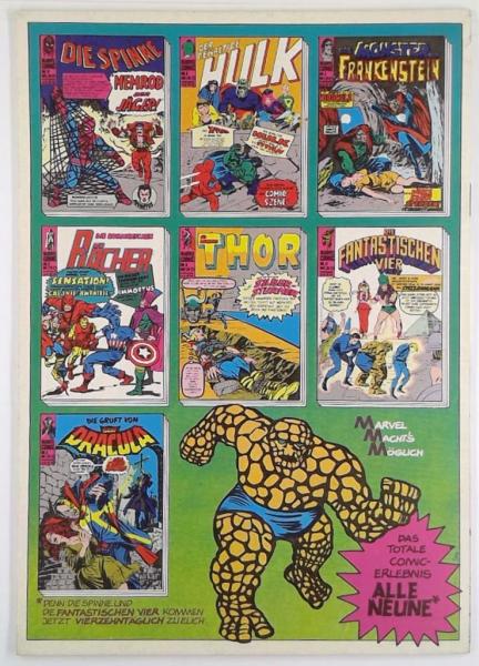 DIE RÄCHER Nr. 8 sehr gut / Z: 1-, Marvel - Williams ab 1974