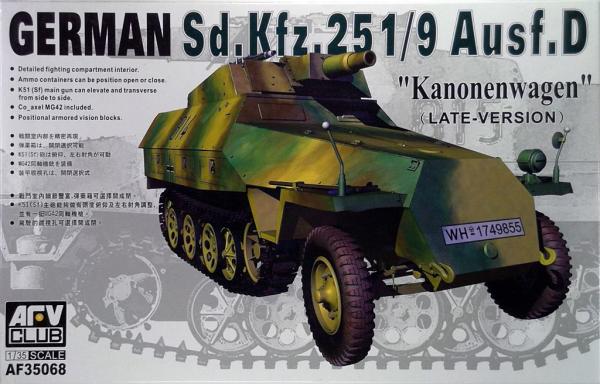 German Sd.Kfz. 251/9 Ausf. D - Kanonenwagen - 1/35 model kit AFV Club AF35068