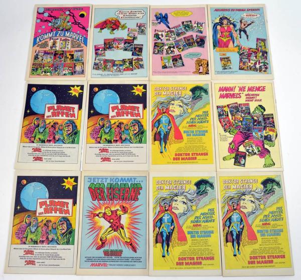DIE GRÜNE LATERNE 1-12 komplett, Z: 1-, Marvel - Williams Verlag ab 1975