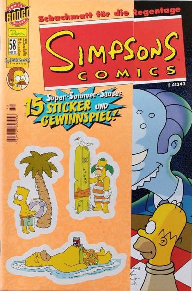 Simpsons Comics, Heft Nr. 58 von 8 / 2001, Dino, TOP