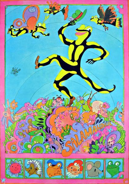 LURCHI - SALAMANDER - großes Plakat 1974 - Sonderdruck