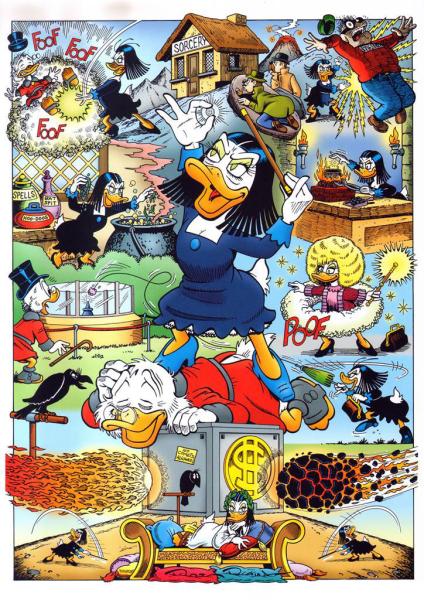 DON ROSA Druck DAGOBERT DUCK und GUNDEL GAUKELEI