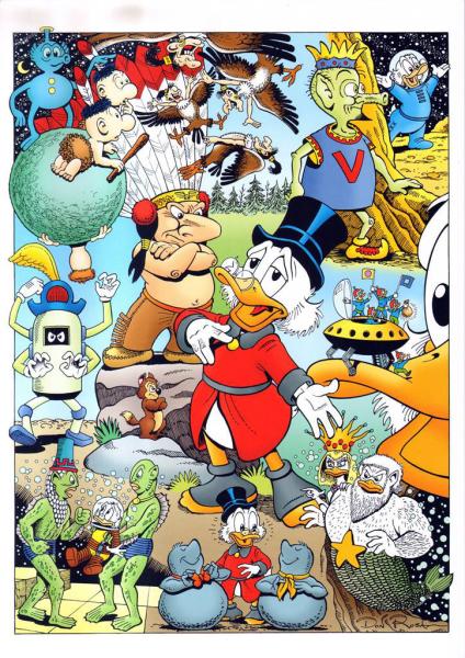 DON ROSA Druck   DAGOBERT Duck  und seltsame Wesen