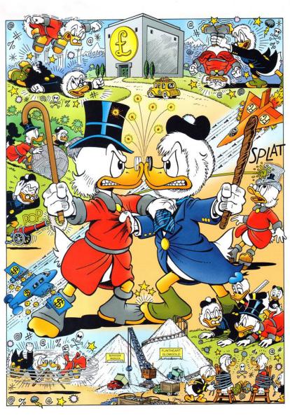 DON ROSA Druck DAGOBERT DUCK und MAC MONEYSAC