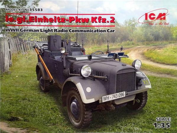 le.gl. EINHEITS - PKW Kfz.2 Light Radio Communication 1/35 model kit ICM 35583