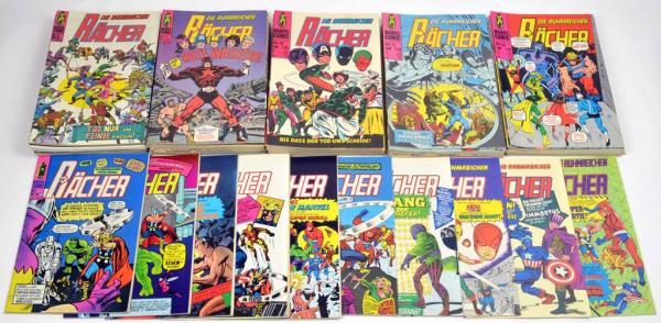 DIE RÄCHER komplett, Heft 1-100, Z: 1-, Marvel - Williams Verlag ab 1974