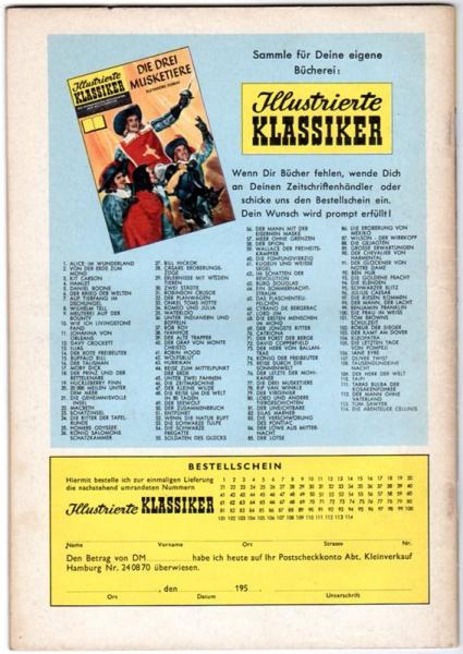 Illustrierte Klassiker Nr. 114  Original-Ausgabe 1. Auflage, Z:1-2