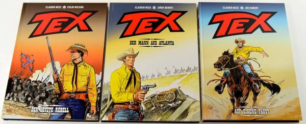 TEX - Band 1 bis 3  -  Nizzi & Kubert, Bernet, Wilson, Hardcover, Panini