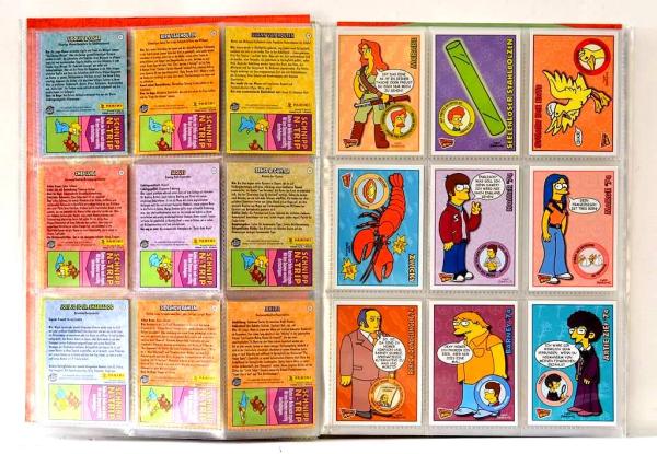 SIMPSONS MANIA! Sammelkarten komplett mit Album - TOP Zustand - Panini