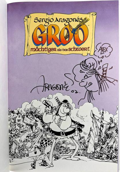 Groo Band Band 3 - signiert mit kleiner Zeichnung von Aragones - Top - Dino