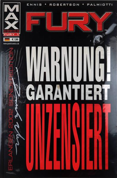 FURY Band 1 - Erlangen Sonderheft 2002 - signiert von Darick Robertson, Panini