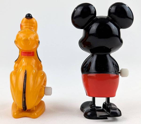 Micky und Pluto, wind-up Figuren, Aufziehfiguren - Tomy