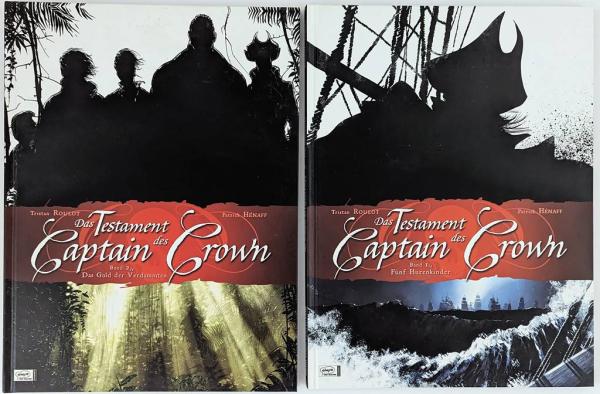 Das Testament des Captain Crown Bd. 1+2, signiert von Hénaff - Ehapa