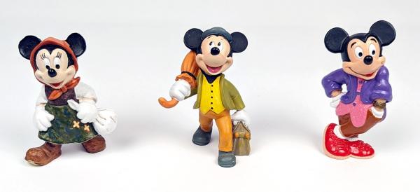 Bullyland 3 Figuren Micky Maus Minni Maus Resin / Kunstharz Konvolut