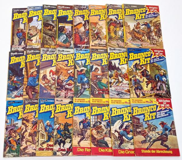 Bronco Kid Taschenbuch 1-24, Z: 2 Bastei Verlag 1982