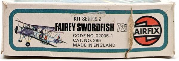 Fairey Swordfish 1/72 model kit - Airfix 02005-1