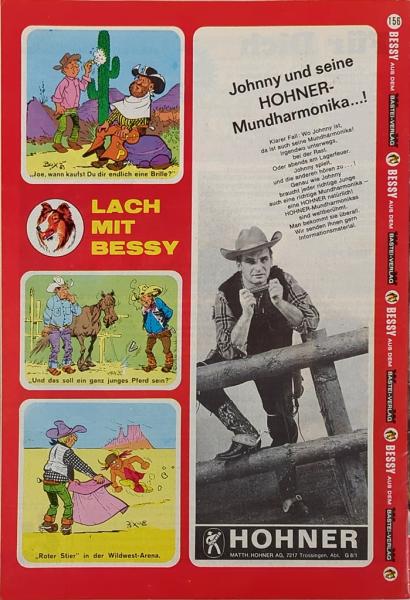 Bessy Originalheft Band 156 - Bastei Verlag ab 1965 - Z: 1