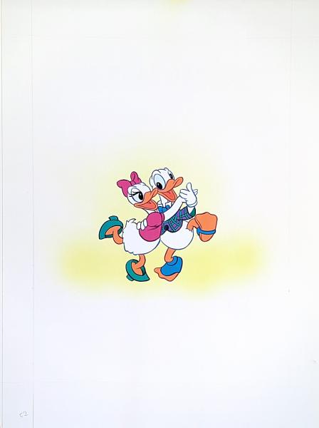 Disney-Originalzeichnung: Eine Ente wie du und ich 1984 Donald & Daisy tanzen