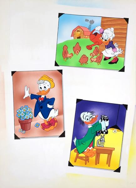 Disney-Originalzeichnung aus "Eine Ente wie du und ich" 1984 Disney Fotoalbum 2