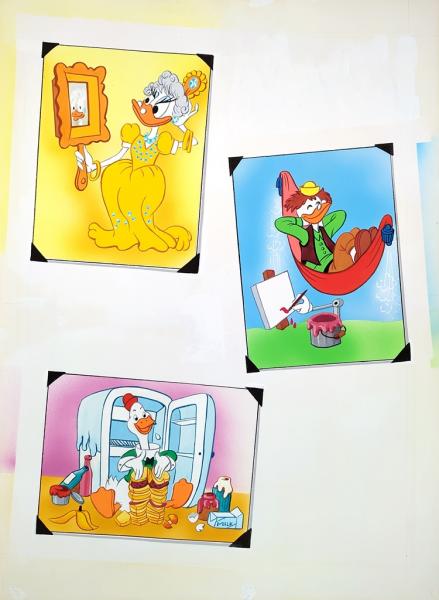 Disney-Originalzeichnung aus "Eine Ente wie du und ich" 1984 Disney Fotoalbum 3