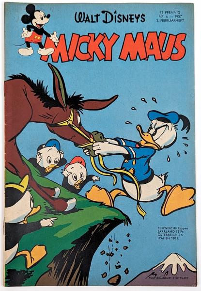 Micky Maus Originalheft 4 von 1957 - Z:1-/1-2, Ehapa Verlag