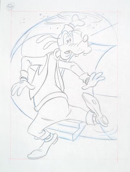 Disney-Original, Goofy schwindelig, Vorzeichnung