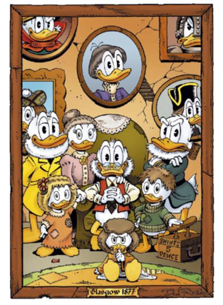 DON ROSA PORTFOLIO 60 Years Of Scrooge McDuck SIGNIERT LIMITIERT 222 Ex.