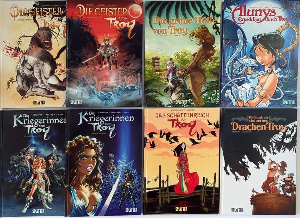 Verschiedene Bände aus dem Troy Universum zur Auswahl