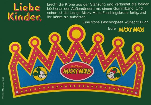Micky Maus Beilage aus Heft 8 / 1974 - Krone